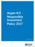 Aegon N.V. Responsible Investment Policy 2017