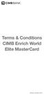 Terms & Conditions CIMB Enrich World Elite MasterCard