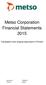 Metso Corporation Financial Statements 2015