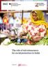 The role of microinsurance for social protection in India. Published by