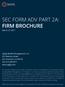 SEC FORM ADV PART 2A: FIRM BROCHURE