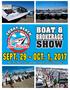 BOAT & BROKERAGE SHOW. In-Water SEPT OCT. 1, Don t Miss Out On This Tremendous Three Day Sales Opportunity!