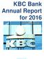KBC Bank Annual Report for 2016
