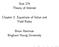 Stat 274 Theory of Interest. Chapter 2: Equations of Value and Yield Rates. Brian Hartman Brigham Young University