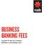 BUSINESS BANKING FEES