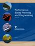 Performance-based Planning and Programming. white paper