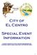 City of El Centro Special Event Information
