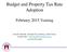 Budget and Property Tax Rate Adoption
