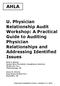 AHLA. U. Physician Relationship Audit Workshop: A Practical Guide to Auditing Physician Relationships and Addressing Identified Issues