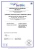 CERTIFICATE OF APPROVAL No CF 611
