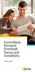 CommBank Personal Overdraft Terms and Conditions.