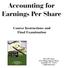 Accounting for Earnings Per Share
