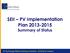 SEII PV Implementation Plan Summary of Status. PV Technology Platform Steering Committee - 22/05/2013 Brussels