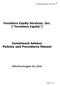 Foresters Equity Services, Inc. ( Foresters Equity ) Investment Advisor Policies and Procedures Manual