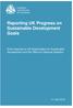 Reporting UK Progress on Sustainable Development Goals