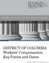DISTRICT OF COLUMBIA Workers Compensation Key Forms and Dates