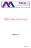 TMB Credit Card Policy