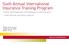 Sixth Annual International Insurance Training Program