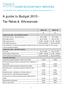A guide to Budget Tax Rates & Allowances