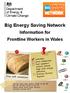Big Energy Saving Network. Information for Frontline Workers in Wales
