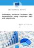 Estimating territorial business R&D expenditures using corporate R&D and patent data