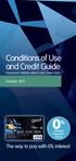 Conditions of Use and Credit Guide