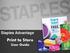 Staples Advantage. Print to Store User Guide