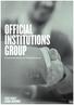OFFICIAL INSTITUTIONS GROUP. Trusted Partner for Sovereign Investors