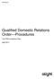 Qualified Domestic Relations Order Procedures