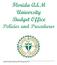 Florida A&M University Budget Office Policies and Procedures