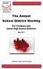 The Annual School District Meeting