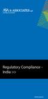 Regulatory Compliance - India >>