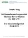 Tariff Filing. Sri Damodaram Sanjeevaiah Thermal Power Station (2 x 800 MW)