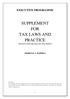 SUPPLEMENT FOR TAX LAWS AND PRACTICE