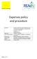 Expenses policy and procedure
