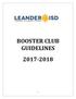 BOOSTER CLUB GUIDELINES