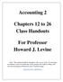 Accounting 2. For Professor Howard J. Levine