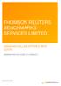 THOMSON REUTERS BENCHMARKS SERVICES LIMITED