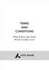 TERMS AND CONDITIONS. Miles & More Axis Bank World Traveller Card