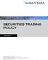 SECURITIES TRADING POLICY