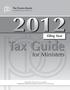 Tax Guide. for Ministers. Filing Year. The Pension Boards United Church of Christ, Inc.