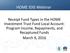 HOME IDIS Webinar. Receipt Fund Types in the HOME Investment Trust Fund Local Account: Program Income, Repayments, and Recaptured Funds March 9, 2016