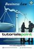 About the Tutorial. Audience. Prerequisites. Disclaimer & Copyright. Business Law