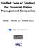 Unified Code of Conduct For Financial Claims Management Companies