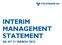 INTERIM MANAGEMENT STATEMENT AS AT 31 MARCH 2015