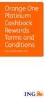 Orange One Platinum Cashback Rewards Terms and Conditions