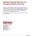 Edelman Financial Services, LLC Investment Advisory Services