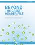 BEYOND. THE CREDIT HEADER FILE How Your Business Can Use Unregulated Data to Boost Revenue, Increase Agility and Reduce Risk WHITEPAPER