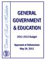 GENERAL GOVERNMENT & EDUCATION