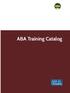 ABA Training Catalog